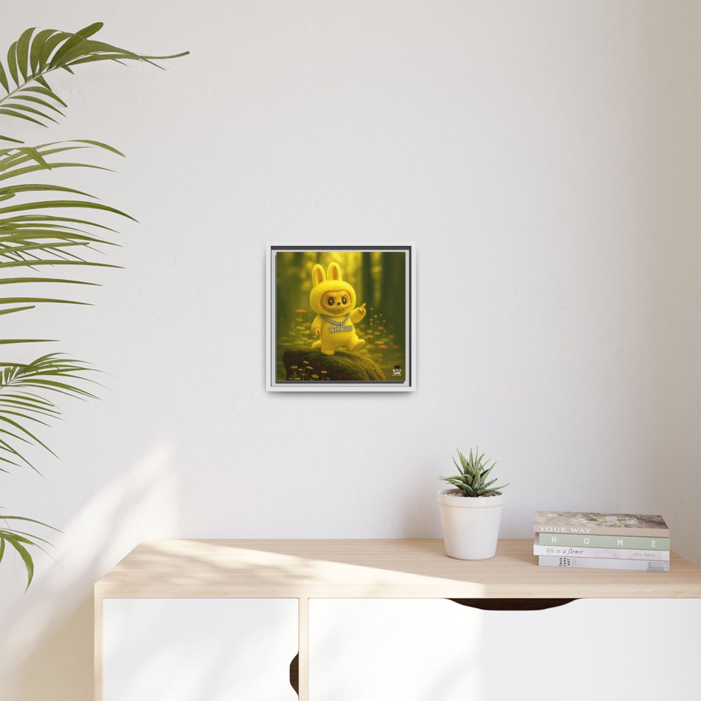 Plush Monster Yellow - Canvas Art