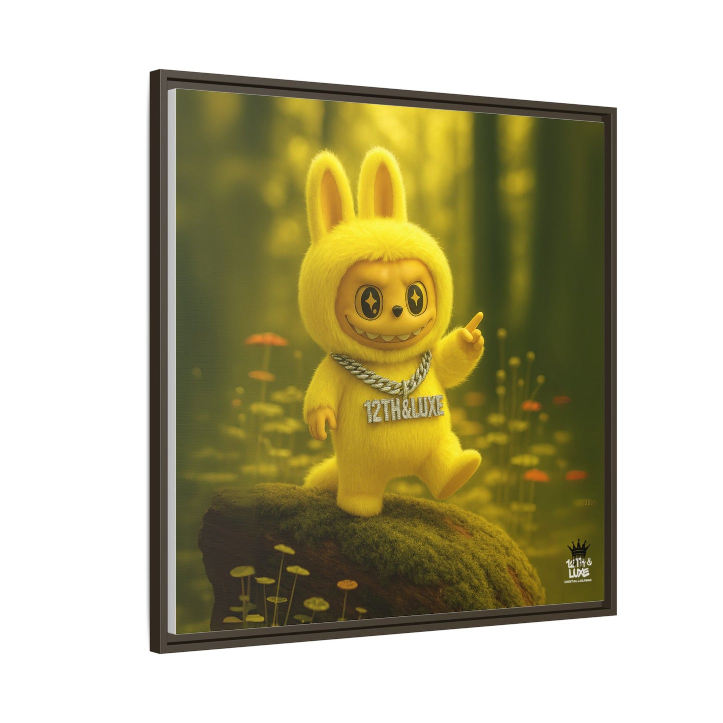 Plush Monster Yellow - Canvas Art