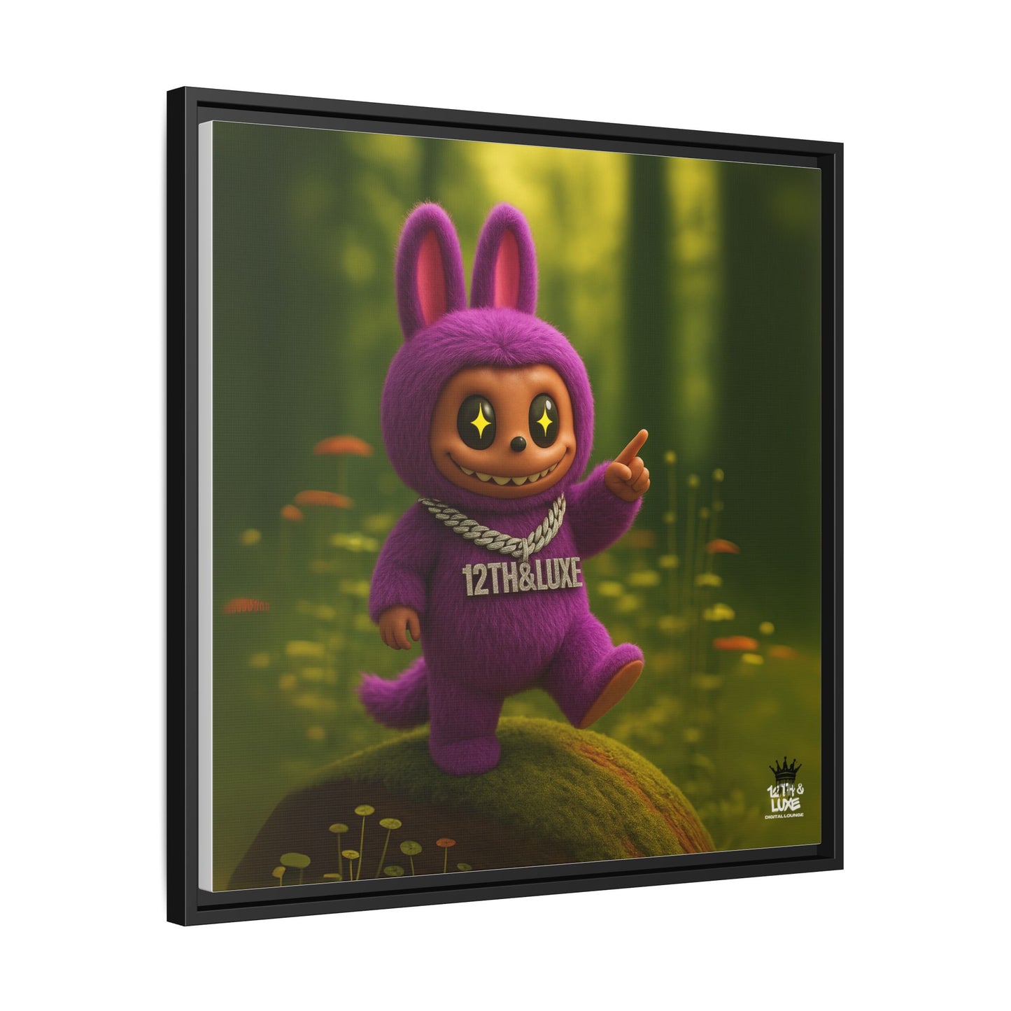 Plush Monster Purple - Canvas Art