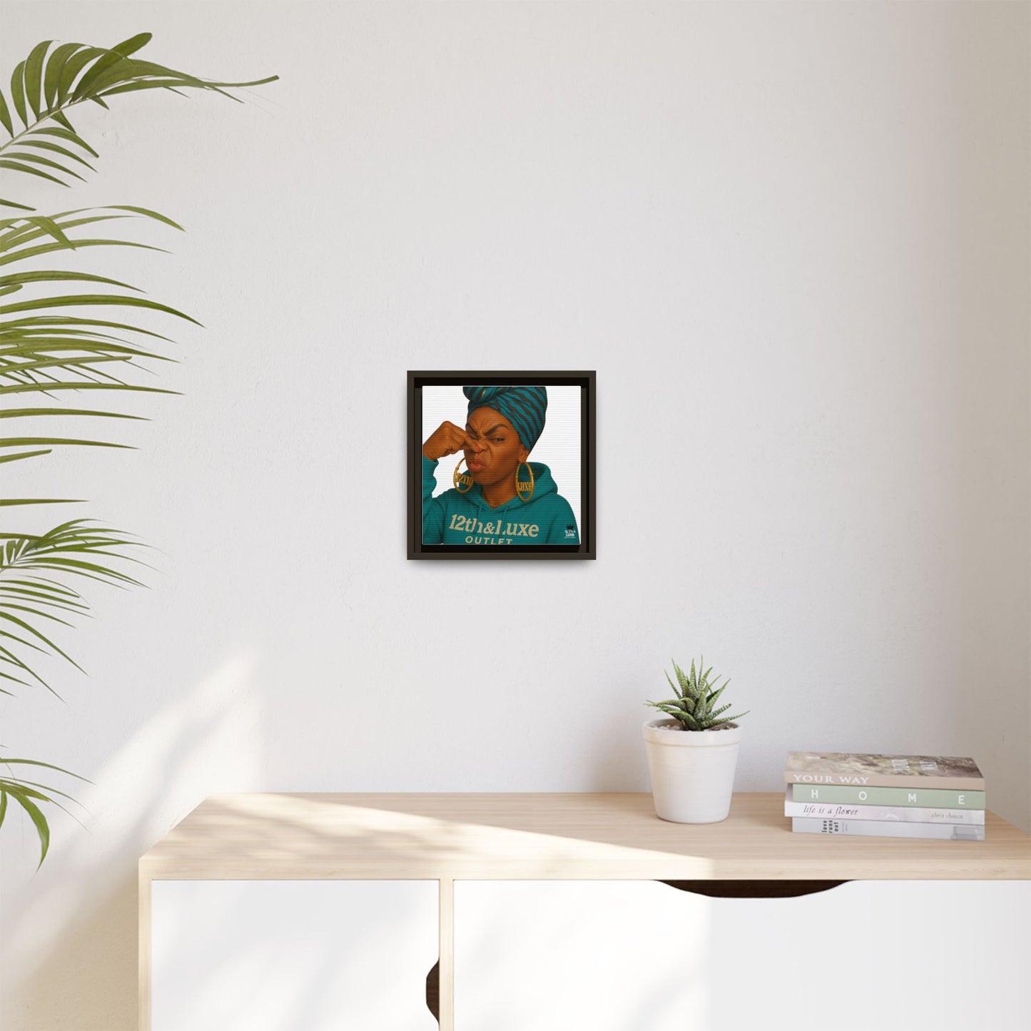Funky Face Blue- Canvas Art