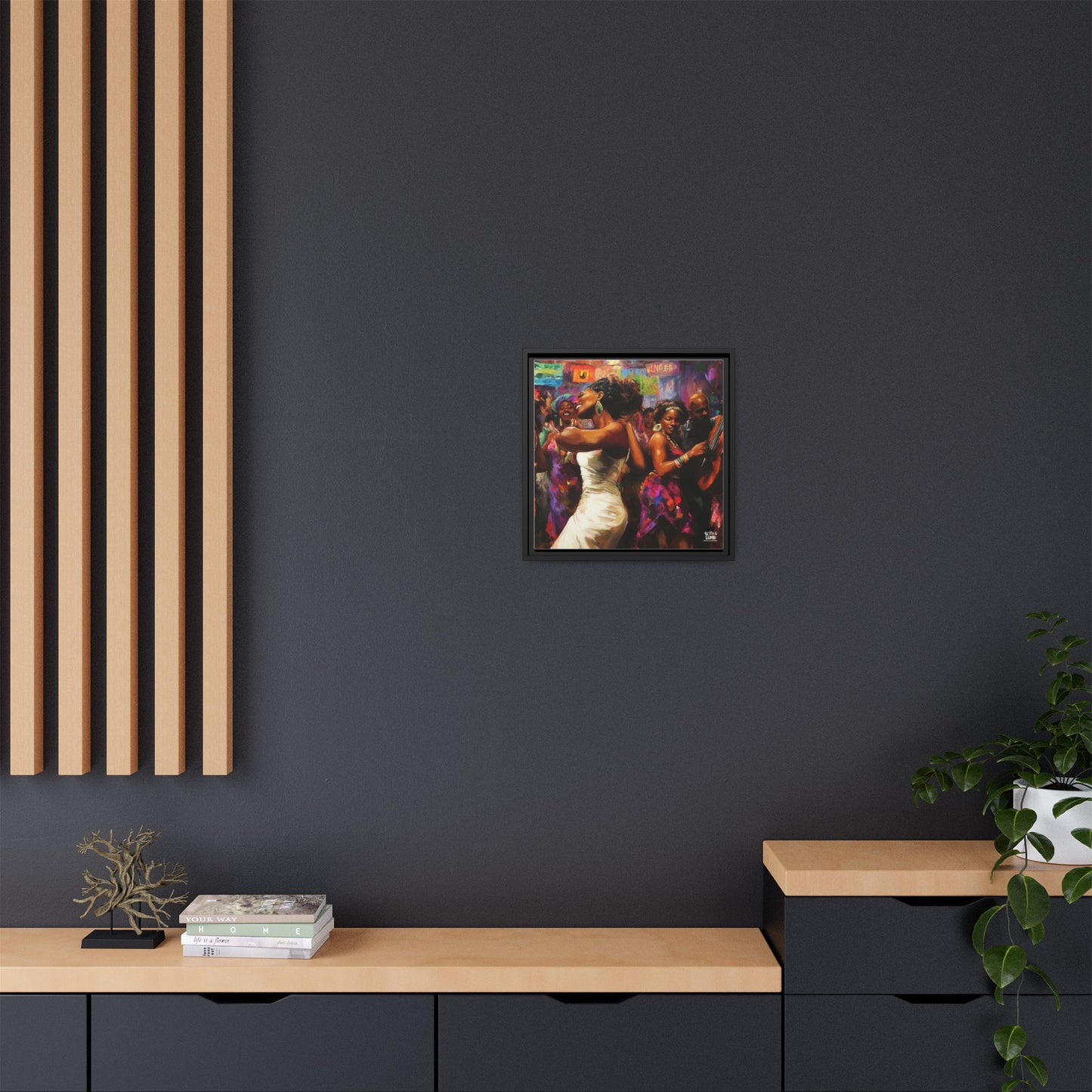 Inspired by the iconic artist Ernie Barnes, "Let's Party" - Canvas Art
