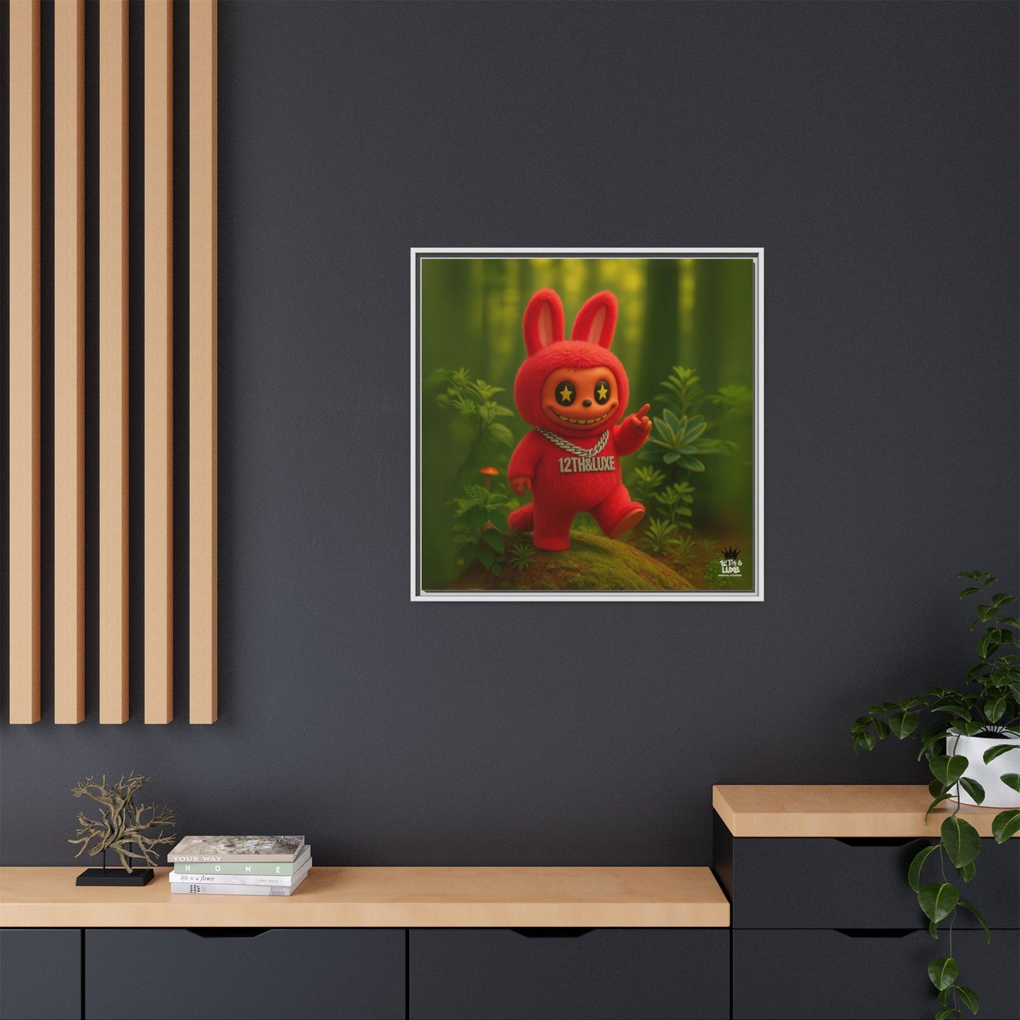 Plush Monster Red - Canvas Art
