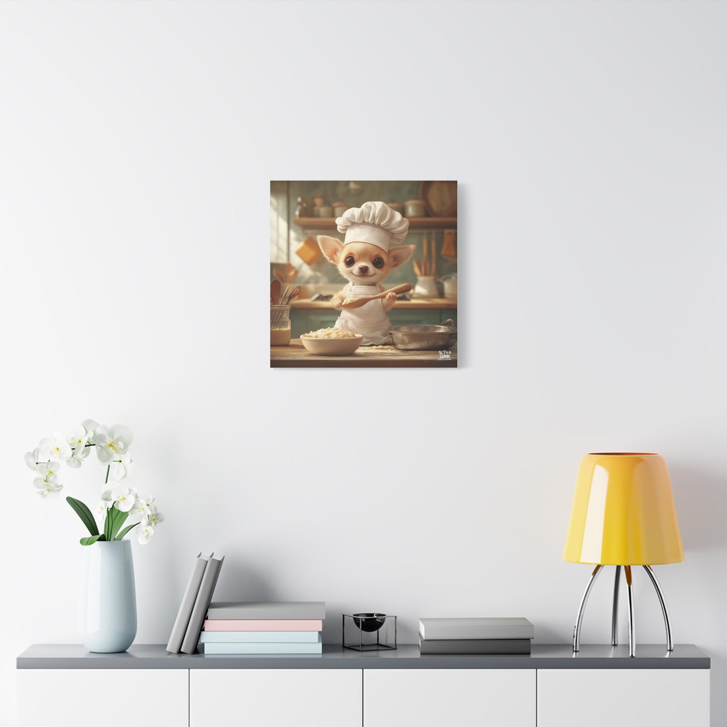 Chihuahua Puppy Chef Canvas Art