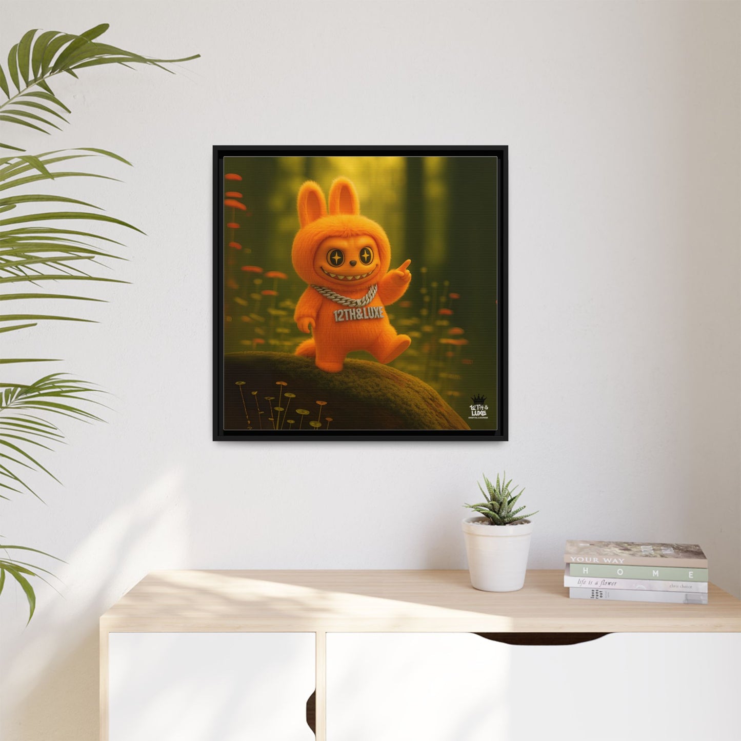 Plush Monster Orange - Canvas Art