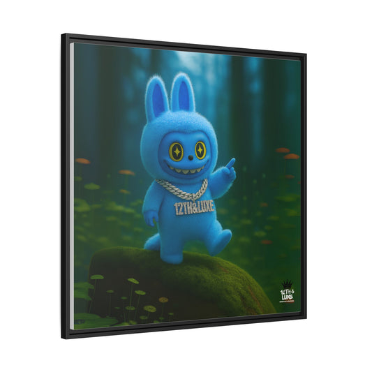 Plush Monster Blue - Canvas Art