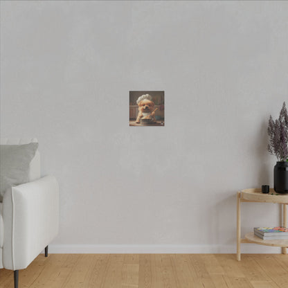 Chow Puppy Chef Canvas Art