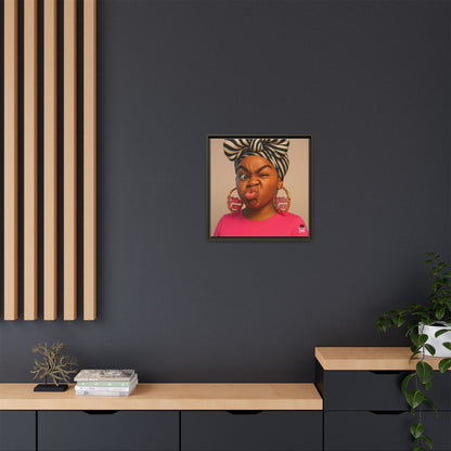 Funky Face Pink - Canvas Art