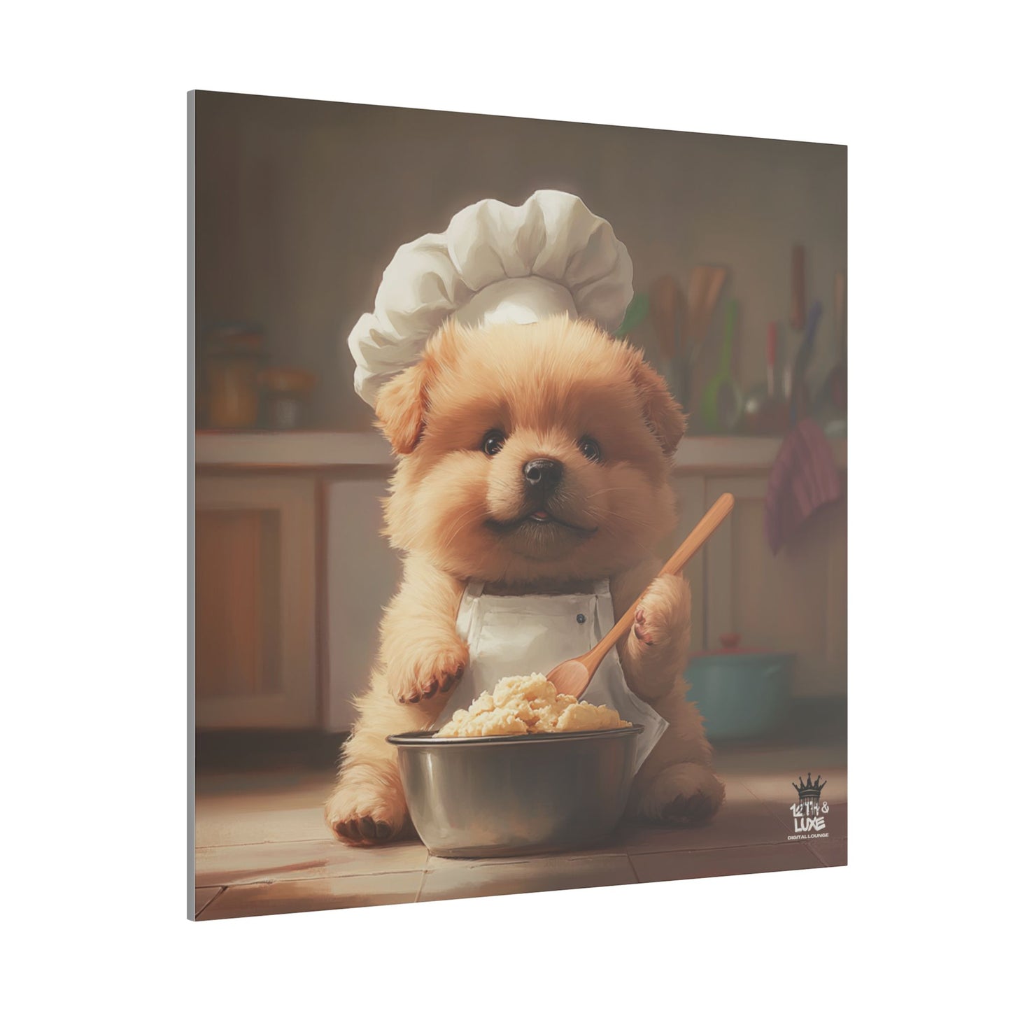 Chow Puppy Chef Canvas Art