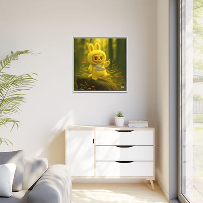 Plush Monster Yellow - Canvas Art