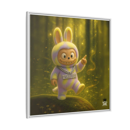Plush Monster Purple/Yellow - Canvas Art