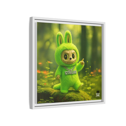 Plush Monster Green - Canvas Art