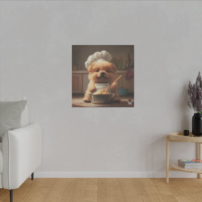Chow Puppy Chef Canvas Art