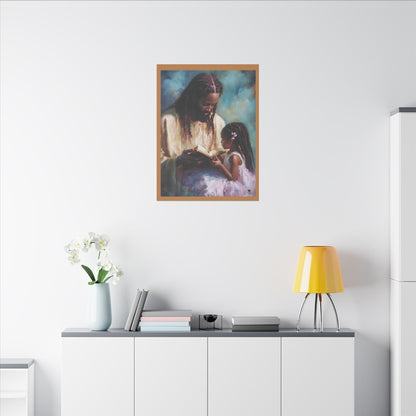 Jesus Reading, Matte Canvas, Stretched, 0.75" (Vertical)