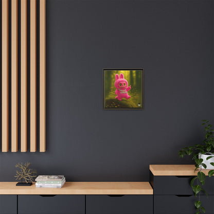 Plush Monster Pink- Canvas Art