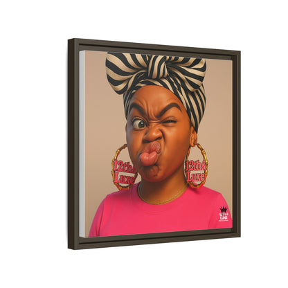 Funky Face Pink - Canvas Art