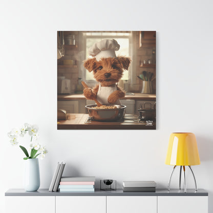 Airedale Puppy Chef Canvas Art
