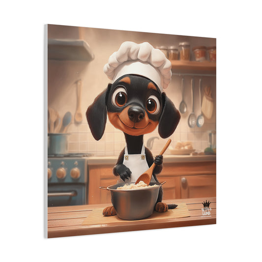 Doberman Puppy Chef Canvas Art