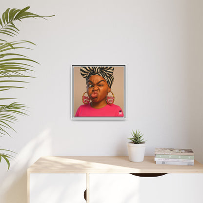 Funky Face Pink - Canvas Art