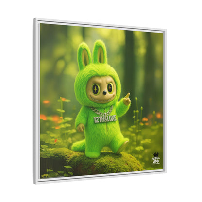 Plush Monster Green - Canvas Art