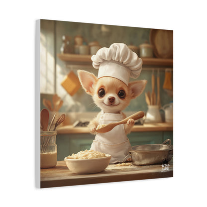 Chihuahua Puppy Chef Canvas Art