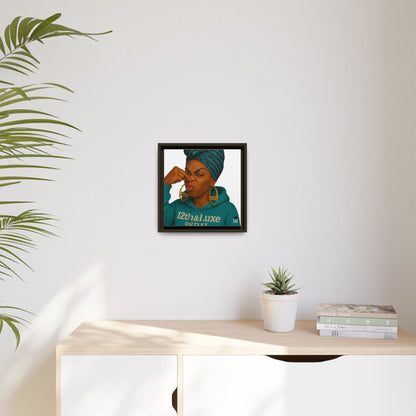 Funky Face Blue- Canvas Art
