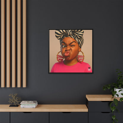 Funky Face Pink - Canvas Art