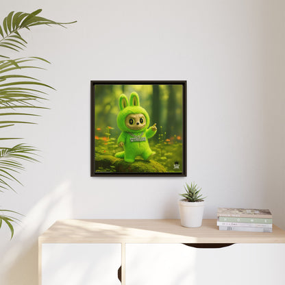Plush Monster Green - Canvas Art