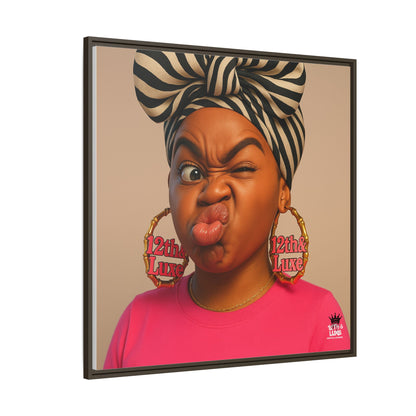 Funky Face Pink - Canvas Art