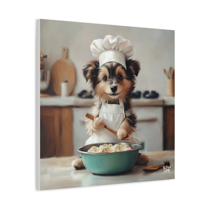 Sheltie Puppy Chef Canvas Art