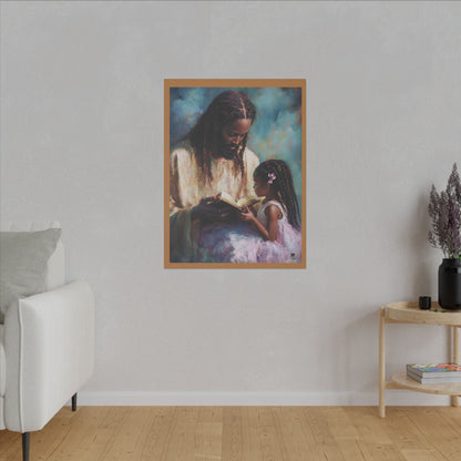 Jesus Reading, Matte Canvas, Stretched, 0.75" (Vertical)