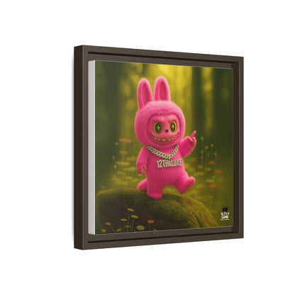 Plush Monster Pink- Canvas Art