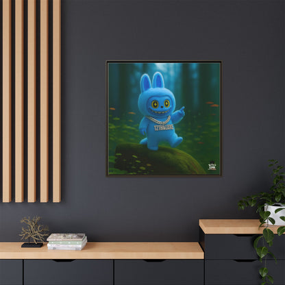 Plush Monster Blue - Canvas Art