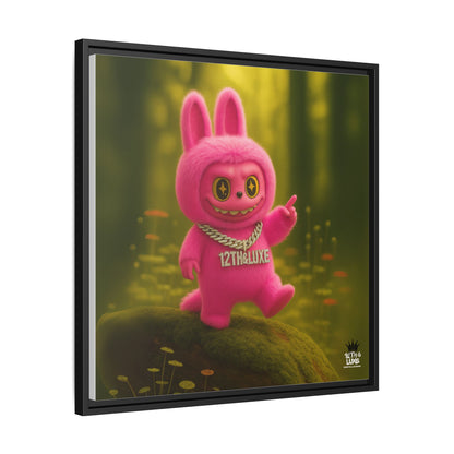 Plush Monster Pink- Canvas Art