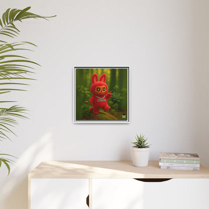 Plush Monster Red - Canvas Art