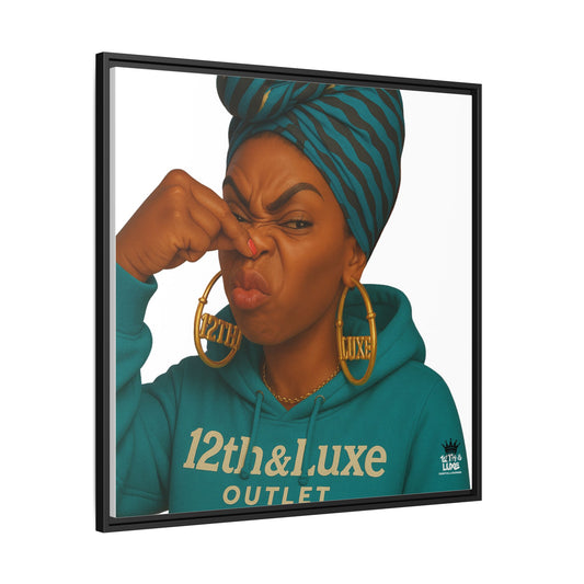 Funky Face Blue- Canvas Art