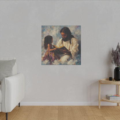 Jesus Reading, Matte Canvas, Stretched, 0.75"