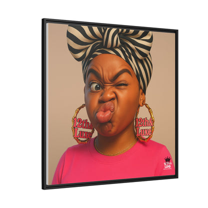 Funky Face Pink - Canvas Art