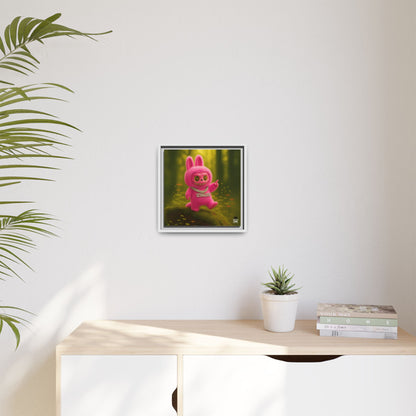 Plush Monster Pink- Canvas Art