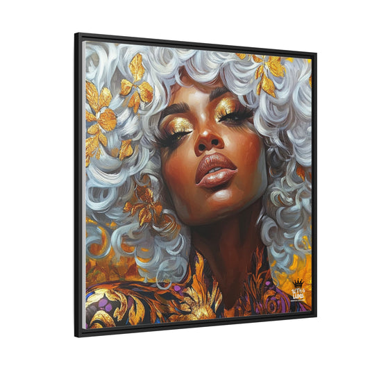 Vibrant Framed Canvas Art - Bold Beauty Portrait