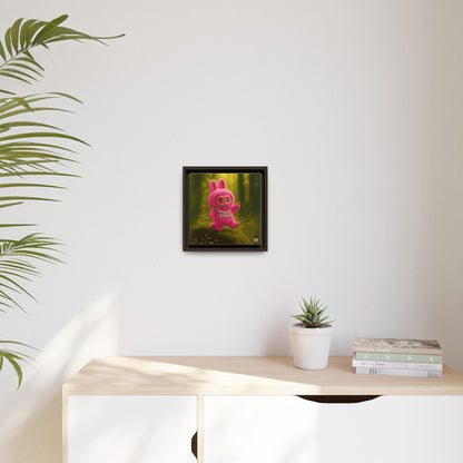 Plush Monster Pink- Canvas Art