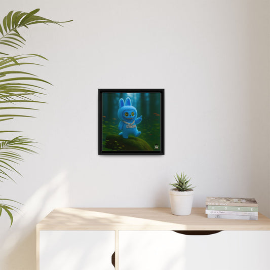 Plush Monster Blue - Canvas Art