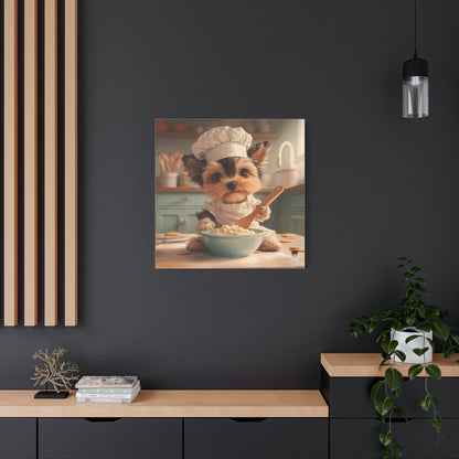 Yorkshire Puppy Chef Canvas Art
