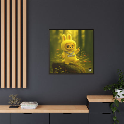 Plush Monster Yellow - Canvas Art