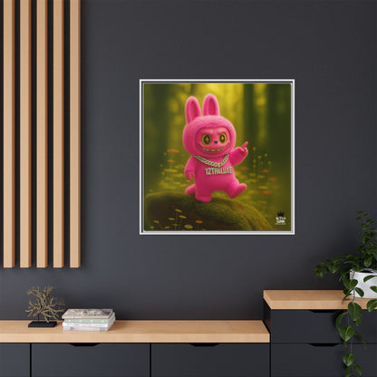 Plush Monster Pink- Canvas Art
