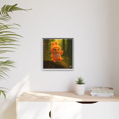 Plush Monster Orange - Canvas Art