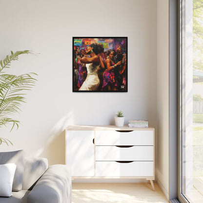 Inspired by the iconic artist Ernie Barnes, "Let's Party" - Canvas Art