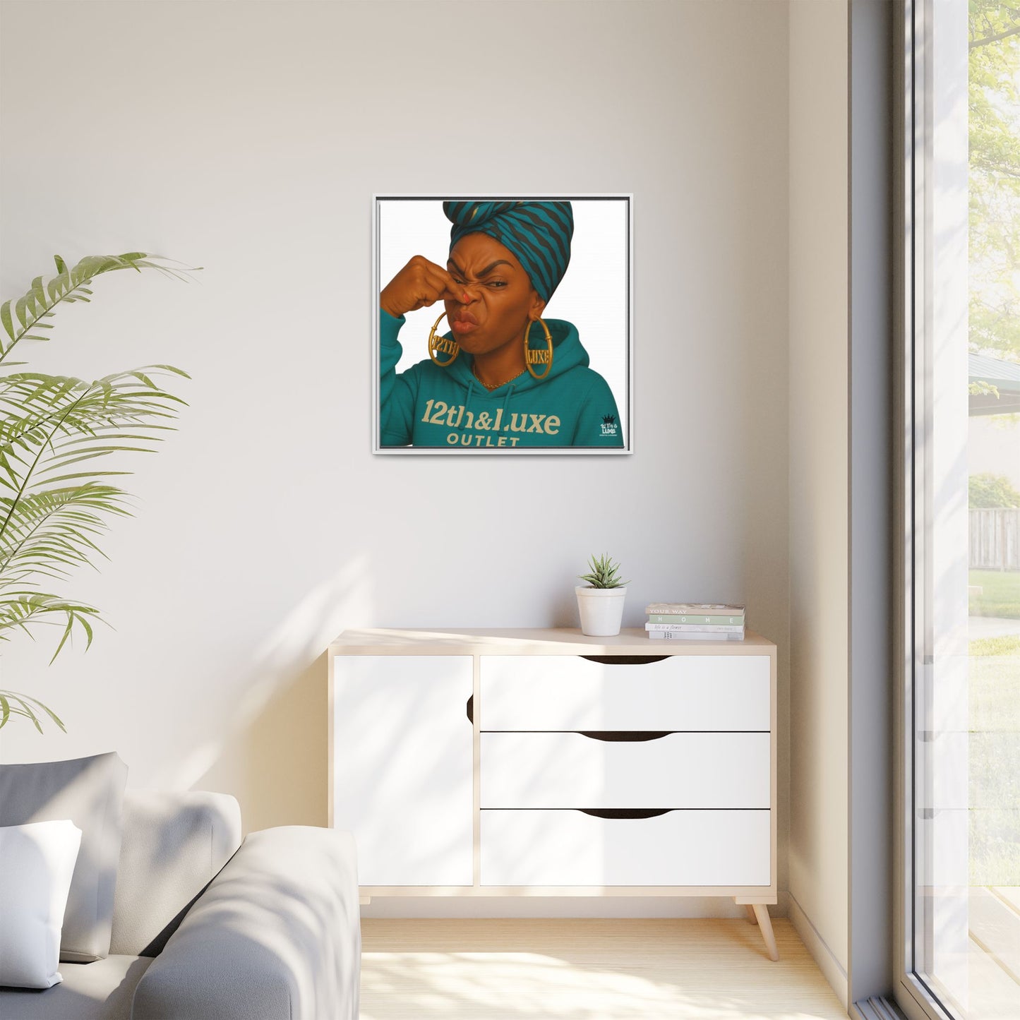 Funky Face Blue- Canvas Art
