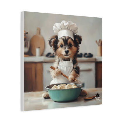 Sheltie Puppy Chef Canvas Art