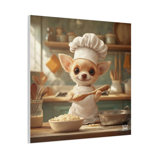 Chihuahua Puppy Chef Canvas Art