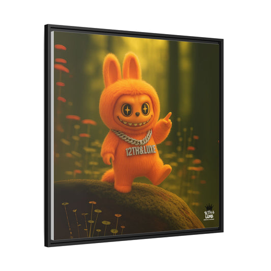 Plush Monster Orange - Canvas Art